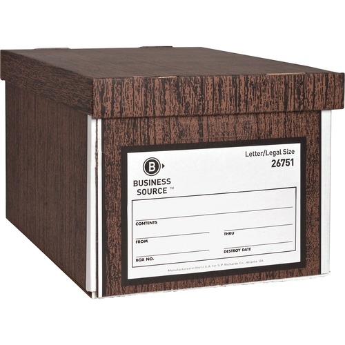 Storage Boxes, w/Lid, Ltr/Lgl,650 lb, 10"x12"x15" 12/CT, WN