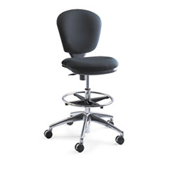 Extended Height Chair, Foot Ring, 26"x26"x39-49",Black