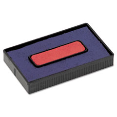 Self-Inking Message Dater, Replacement Pad, Red/Blue