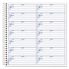 Voice Message Log, 2 Side, 1-PT, 14 MSG/PG, 50SH/BK, White