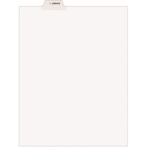 Divider, "Exhibit I", Bottom Tab, 8-1/2"x11", 25/PK, White
