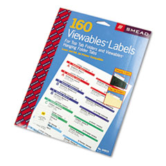 Viewable Labeling System Labels, 160/PK, White