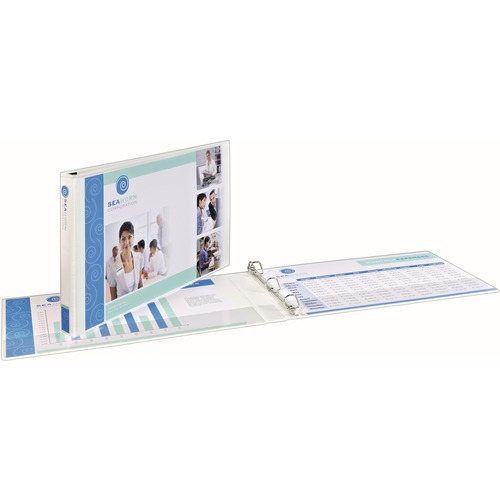 View Binder, Slant Ring, 11"x17", 2" Cap., White