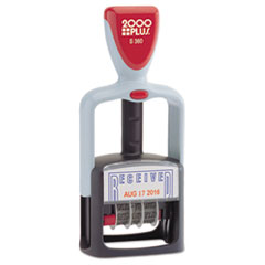 2-Color Dater, Received Stamp, 1-1/4"x1-3/4", Blue/Red