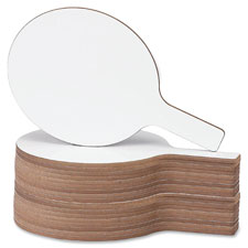 Dry Erase Answer Paddle, 7"x12", 24/PK, White