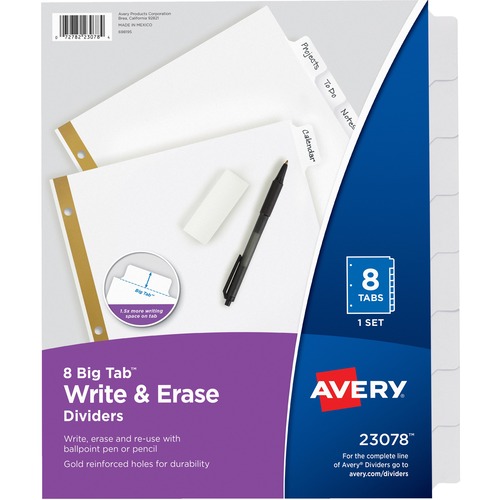 INDEX,BNDR,LTR,8TAB,WHT