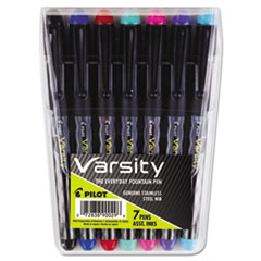 Fountain Pen,Liquid Ink,Disposable,Fine,1.0mm,Med,7/PK,AST