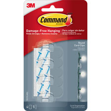CLIP,RND,5 STRIPS,4PK,CLR