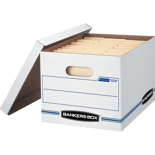 Stor/File Boxes, W/Lid, Ltr/Lgl, 12"x15"x10", 12/CT, White