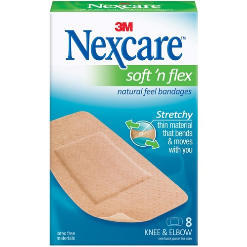 Fabric Bandages,Knee/Elbow,Latex-free,2"x4" Strips,8/PK