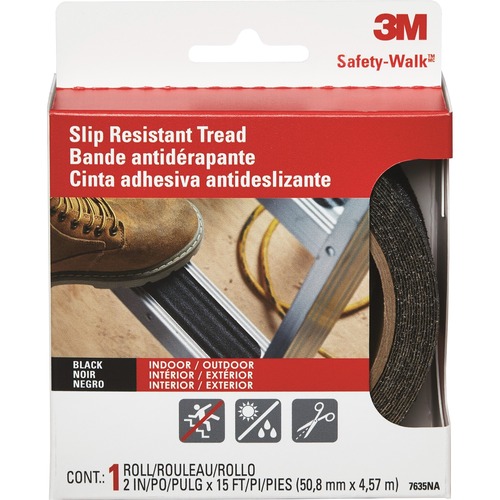Safety Walk Step/Ladder Tread Tape, 2"x180", Black