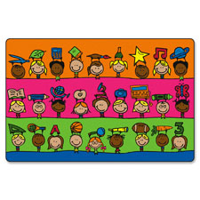 Fun At School Rug, 4'x6', Multi