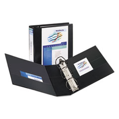 Slant-Ring View Binder, 3" Capacity, 11"x8-1/2", Black