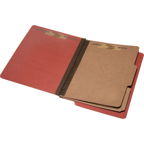 End Tab Classification Folders,6-Part,Ltr,10/BX,Red
