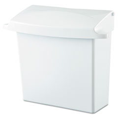 Sanitary Napkin Receptacle,12-1/2"x5-1/4"x10-3/4",White