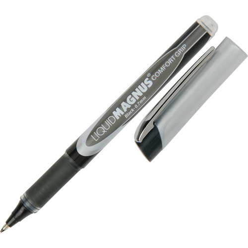 Roller Ball Pens, Comfort Grip, .7mm Fine Pt, Black Ink