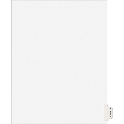 Alphabetical Divider, "T", Side Tab, 8-1/2"x11", WE
