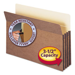 File Pocket, 14-3/4"x9-1/2", 3-1/2" Exp, 50/BX, Kraft