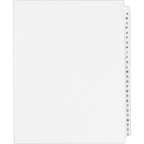 INDEX,LTR,SIDE TAB A-ZWHT
