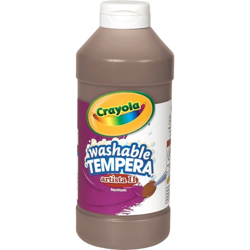 All-Purpose Artista Tempera Paint, Nontoxic, 16 Oz, Brown