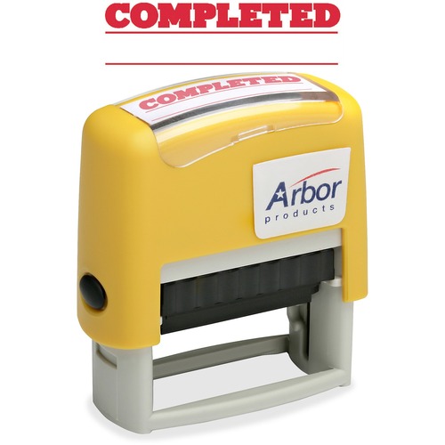 Message Stamp, Pre-inked, "Completed", Red Ink