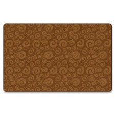 Solid Color Swirl Rug, 6'x8'4, Almond