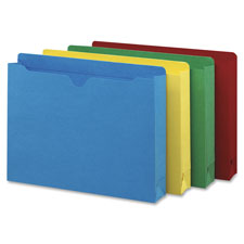 File Jackets, 2" Exp, Letter, Straight Cut, 10/PK, AST