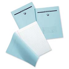 Examination Book,3/8" Ruled,w/ Red Margin,8-1/2"x7",16 Pages