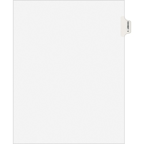 Alphabetical Divider, "V", Side Tab, 8-1/2"x11", WE