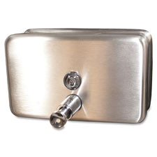 Liquid Soap Dispenser,Horizontal,40oz Cap,Stainless Steel