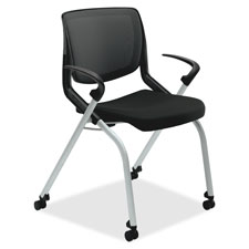 Nesting Chair w/Arms, 26-3/4"x34"x23", Black