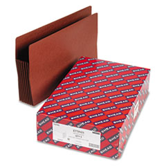 End Tab File Pockets, 7" Exp, 5/BX, Legal, Red