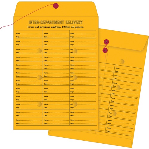Inter-Dept. Envelopes, 28 lb., 10"x13",100/BX,KFT