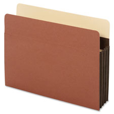 Accordion File Pocket,3-1/2" Exp.,Letter,10/BX,Brown