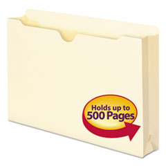File Jacket, 14-3/4"x9-1/2",2" Exp, 50/BX, Manila
