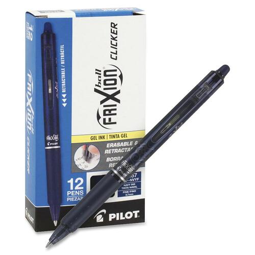 Erasable Gel Pens, Retractable, .7mm, 12/PK, NY Ink/Barrel