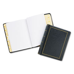 Minute Book, 250-Sheet Capacity, 11"x8-1/2", Black