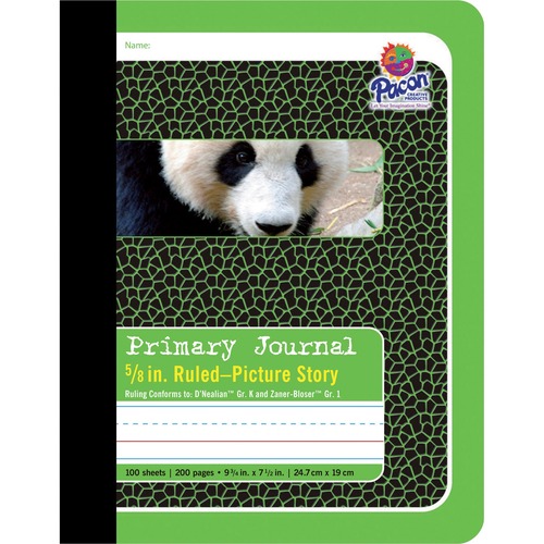 Composition Book, 5/8" Ruled, 100 Shts, 9-3/4"x7/1/2", BKWE