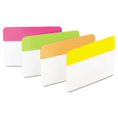 Filing Tabs, Flat, 2", 24/PK, Solid Bright AST