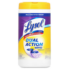 Disinfecting Wipes, Dual Action, 75 Wipes,6/CT, Citrus Scent