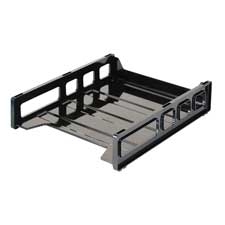Letter Tray, Front Load, 10-1/2"x12-1/2"x2-7/8", Smoke