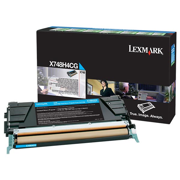 Genuine OEM Lexmark X748H4CG Government High Yield Cyan Return Program Toner (TAA Compliant Version of X748H1CG) (10000 Page Yield)