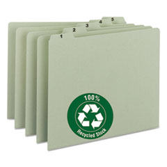 Pressboard File Guide,Daily 1-31,Letter,1/5 Cut,Gray Green