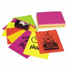 Neon Bond Paper, 24 lb., 100 Sheets, 8-1/2"x11", Neon Yellow