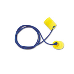 Classic Earplugs, Moisture-Resistant, Corded, 200/PK, YW/BE