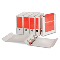 Slant D-Ring Binders, 11"x8-1/2", 3" Capacity, White
