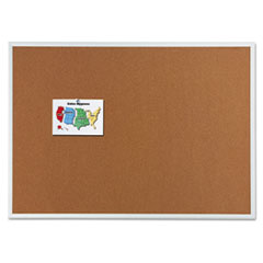 Cork Board, 3/4" Frame Face, 4'x3', Aluminum Frame