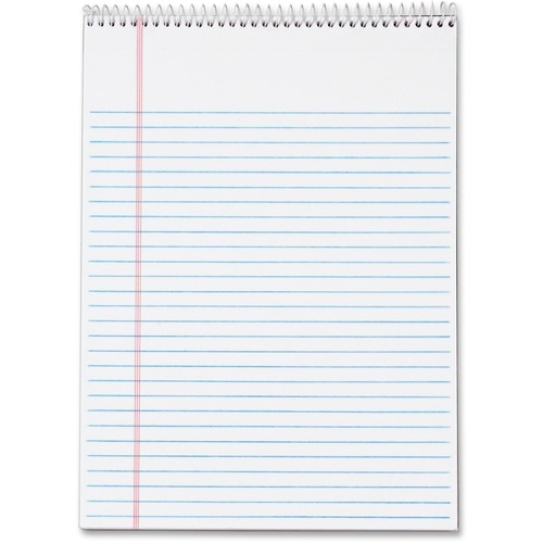 Wirebound Pad,Legal Ruled,70 Shts,8-1/2"x11-3/4",3PK,White