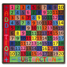 Addition/Subtraction Rug, 6'x6', Multi