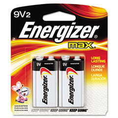 BATTERY, ALKA, 9V, 2 PK